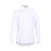 Aquascutum Elegant vitt bomullsblandat skjorta White, Herr