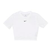 Nike Essential Slim-fit Crop Tee White White, Dam