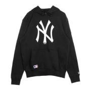 New Era MLB Team Logo Hoodie Svart/Vit Black, Herr