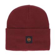 Dolly Noire Räfflad Balaclava Beanie Bordeaux Red, Herr