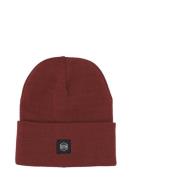 Dolly Noire Klassiskt Logo Beanie Mössa Burgundy Red, Herr