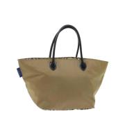 Burberry Vintage Pre-owned Nylon totevskor Beige, Dam