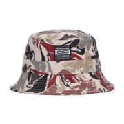 Propaganda Camo Bucket Hat med Broderat Logotyp Multicolor, Unisex