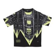 Dolly Noire Milan Cathedral Print Tee Svart/Lime Multicolor, Herr