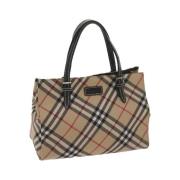 Burberry Vintage Pre-owned Canvas handvskor Beige, Dam