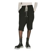 Rick Owens Ull Pods Shorts med Fickor Black, Herr