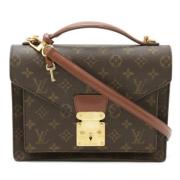 Louis Vuitton Vintage Pre-owned Canvas axelremsvskor Brown, Dam