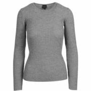 Birgitte Herskind Stickad blus med rund hals Gray, Dam