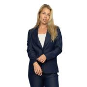 2-Biz Denise Blazer Jacka i Denim-Liknande Material Blue, Dam