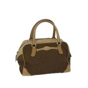 Gucci Vintage Pre-owned Canvas handvskor Brown, Dam