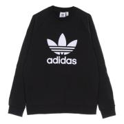 Adidas Klassisk Trefoil Crewneck Sweatshirt Svart/Vit Black, Herr