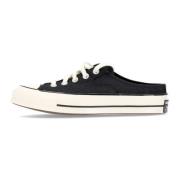 Converse Svart Canvas Lace-Up Mule Skor Black, Dam