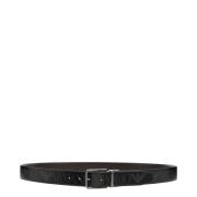 Emporio Armani Logo Spänne Reversibelt Black, Herr