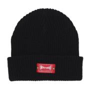 Etnies Indy Beanie Svart Hatt Broderad Logotyp Black, Herr