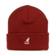 Kangol Röd Sammet Vinter Ribbstickad Mössa Red, Dam