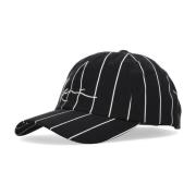 Karl Kani Pinstripe Keps Svart/Vit Böjd Skärm Black, Herr