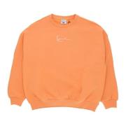 Karl Kani Orange Crewneck Sweatshirt med Kani Logo Orange, Herr