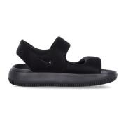 Nike Svart Gummisandal med Konturerat Design Black, Dam