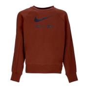 Nike Lättviktig Crewneck-tröja i Air French Terry Brown, Herr