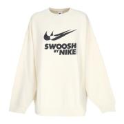 Nike Crewneck Sweatshirt med Stor Logo Beige, Dam