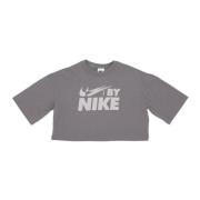 Nike Sportswear Swoosh Logo Crop Tee Gray, Dam