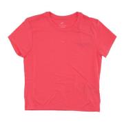 Nike Chill Knit Crop Tee i Rosa Pink, Dam