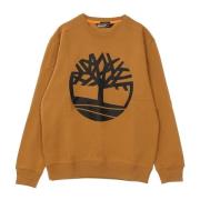 Timberland Kärna Logo Crewneck Sweatshirt Brown, Herr