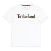 Timberland Camo Linear Tee White Kortärmad White, Herr