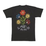 Vans Vintage Blommig T-shirt Svart Kort Ärm Black, Herr