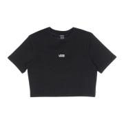 Vans Svart Crop Crewneck Sport T-shirt Black, Dam