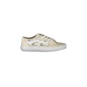 Vans Beige Polyester Sports Sneaker med Unik Print Beige, Dam