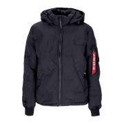 Alpha Industries Svart Logo Puffer Dunjacka Black, Herr