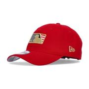 New Era MLB Scarlet Böjd Skärmkeps Red, Unisex