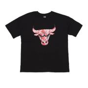 New Era Chicago Bulls Logo Tee Svart/Röd Black, Herr