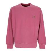 Carhartt Wip Magenta Lättvikts Crewneck Sweatshirt Pink, Herr