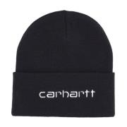 Carhartt Wip Script Beanie Mössa Svart/Vit Black, Herr