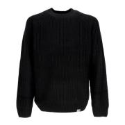 Carhartt Wip Svart Ribbstickad Crew-Neck Sweater Black, Herr