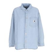 Carhartt Wip Denim Skjorta med Knappstängning Blue, Dam