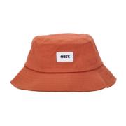 Obey Brun Socker Bucket Hat Fet Etikett Brown, Herr