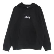 Obey Svart Fleece Hoodie med Känguruficka Black, Herr