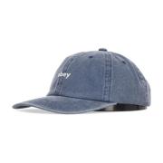 Obey Böjd Skärm Strapback Keps Marinblå Blue, Herr