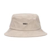 Obey Modig Cord Bucket Hat Oblekt Beige, Herr