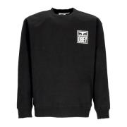 Obey Ikoniska Eyes Crewneck Sweatshirt Svart Black, Herr