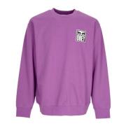 Obey Ikonisk Crewneck Sweatshirt Lätt Fransk Terry Purple, Herr