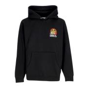 Obey Svart Fleece Hoodie med Brodyr Black, Herr