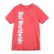 HUF Röd Herr T-shirt Red, Herr