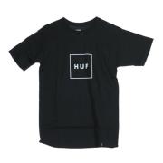 HUF Svart Logo Herr T-shirt Kortärmad Black, Herr