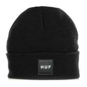 HUF Svart Box Logo Beanie Akryl Mössa Black, Herr