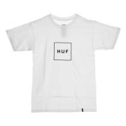 HUF Logo Herr T-shirt Vit White, Herr