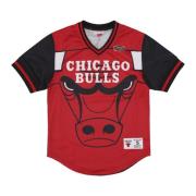 Mitchell & Ness Chicago Bulls Mesh V-neck Jersey Red, Herr